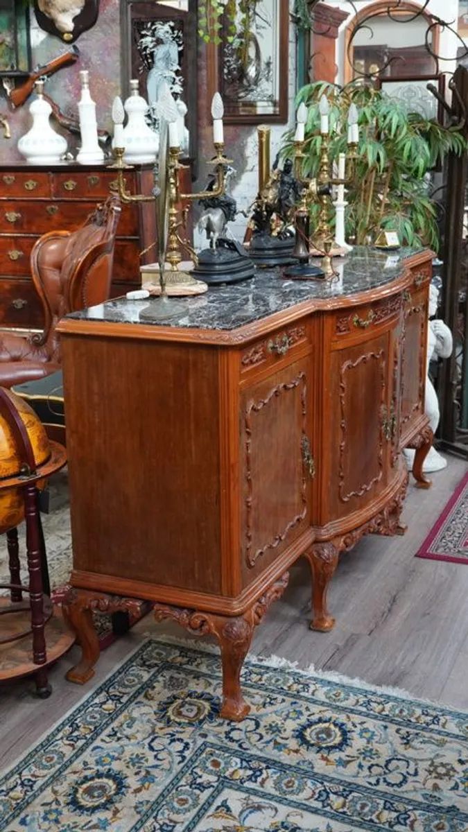 Spanish Louis XV-Style Sideboard with Marble Top - Image 3