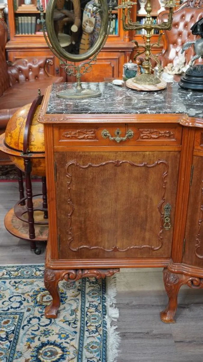Spanish Louis XV-Style Sideboard with Marble Top - Image 4