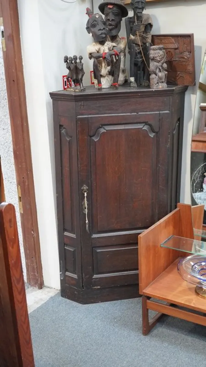 Antique Corner Cabinet - Image 1