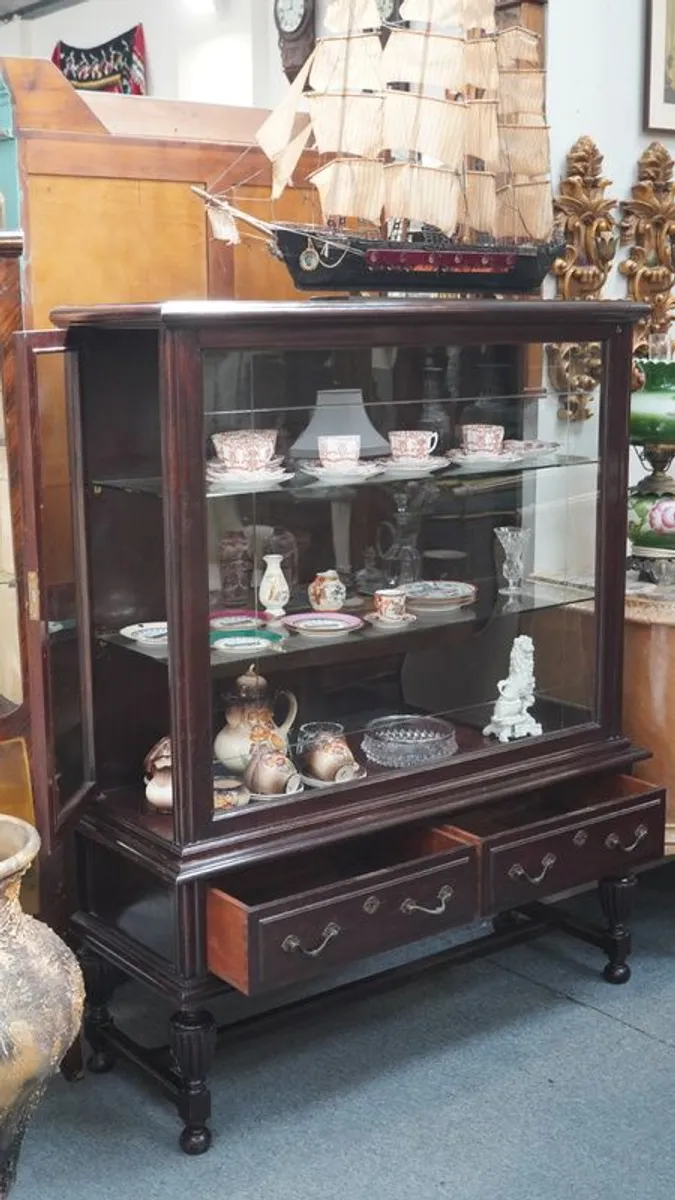 Vintage Wooden Display Cabinet - Image 2