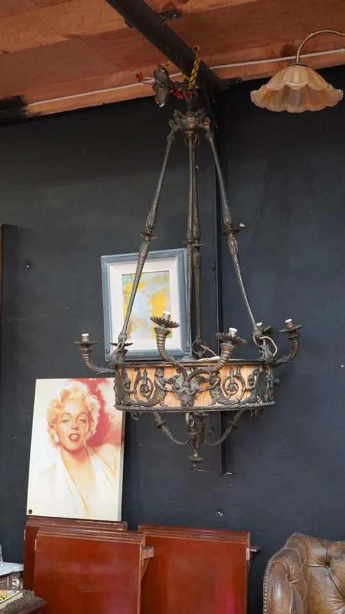 Spanish Bronze Chandelier - Image 1
