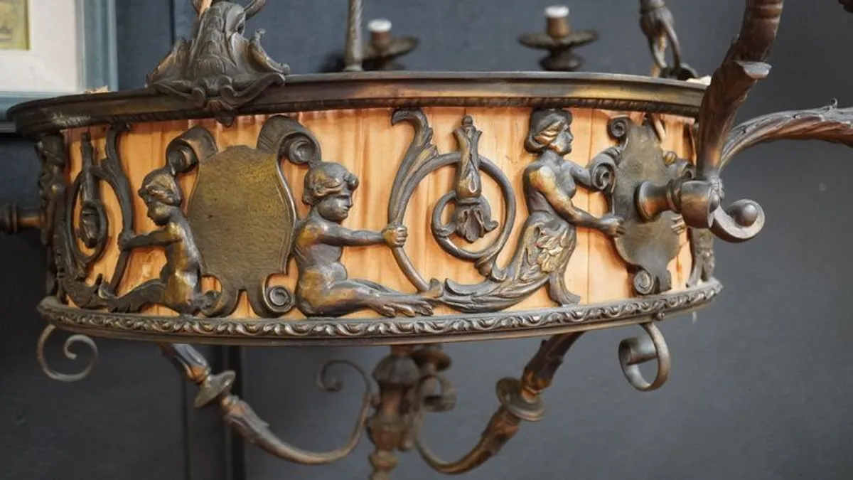 Spanish Bronze Chandelier - Image 3