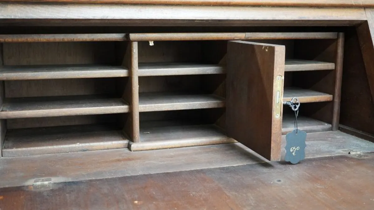 Vintage Spanish Bureau Cabinet - Image 4