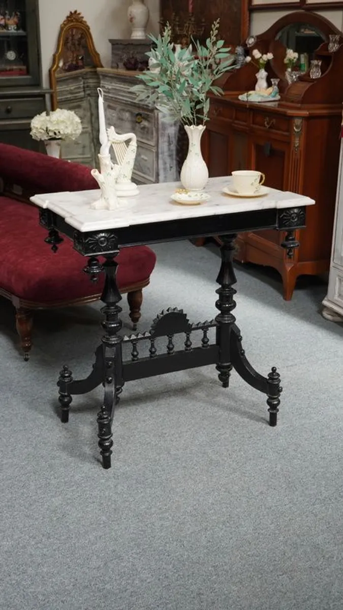 Antique Spanish Victorian Marble-Top Table - Image 1