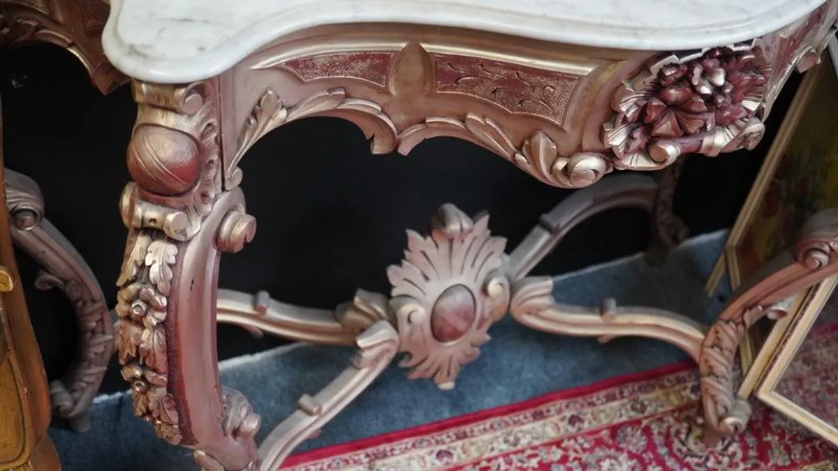 Elegant Marble-Top Console Table - Image 3