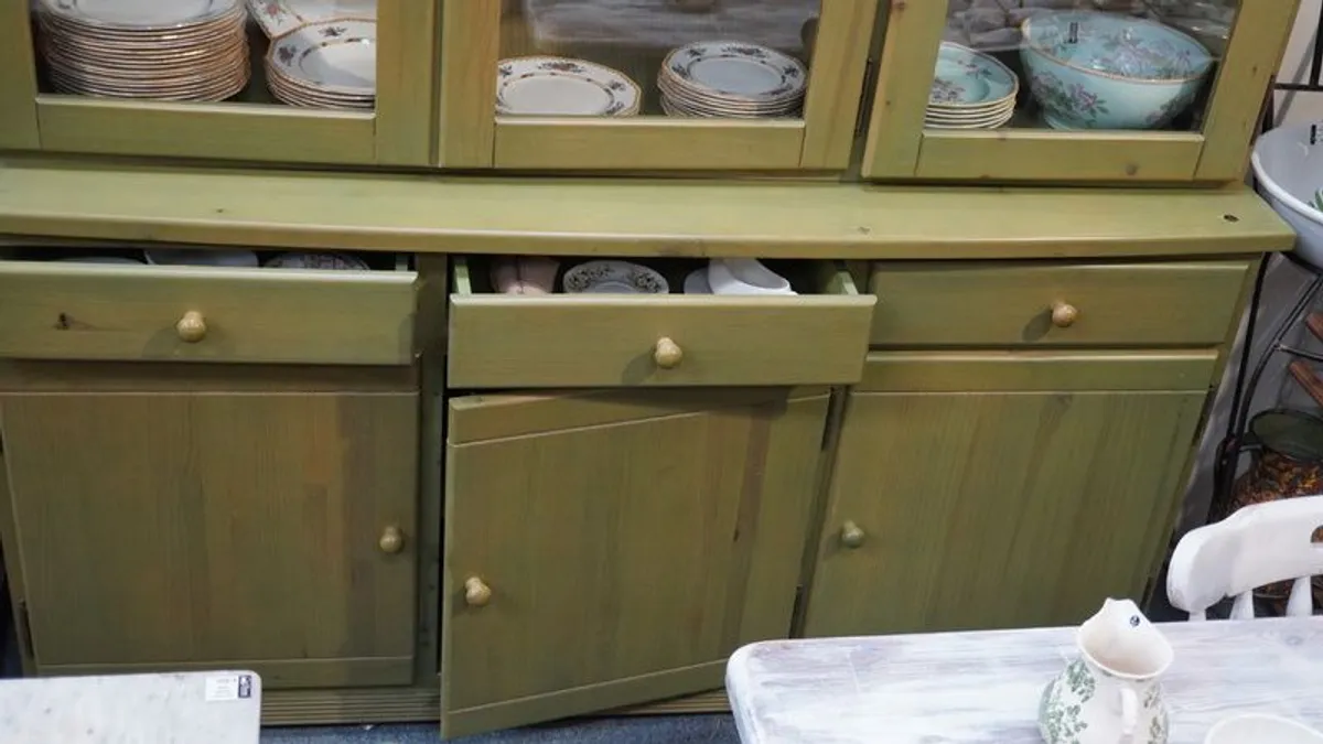 Vintage Spanish Wooden Kitchen Dresser - Image 3