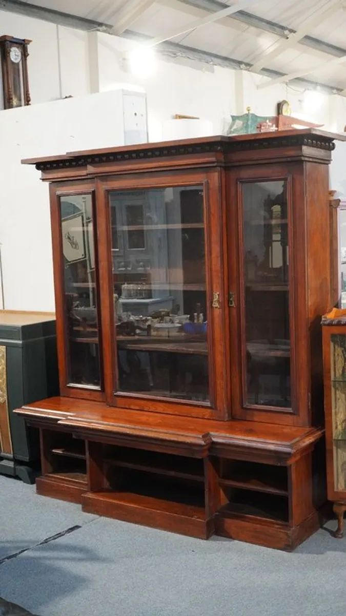 Antique Original English Oak Bookcase - Image 1