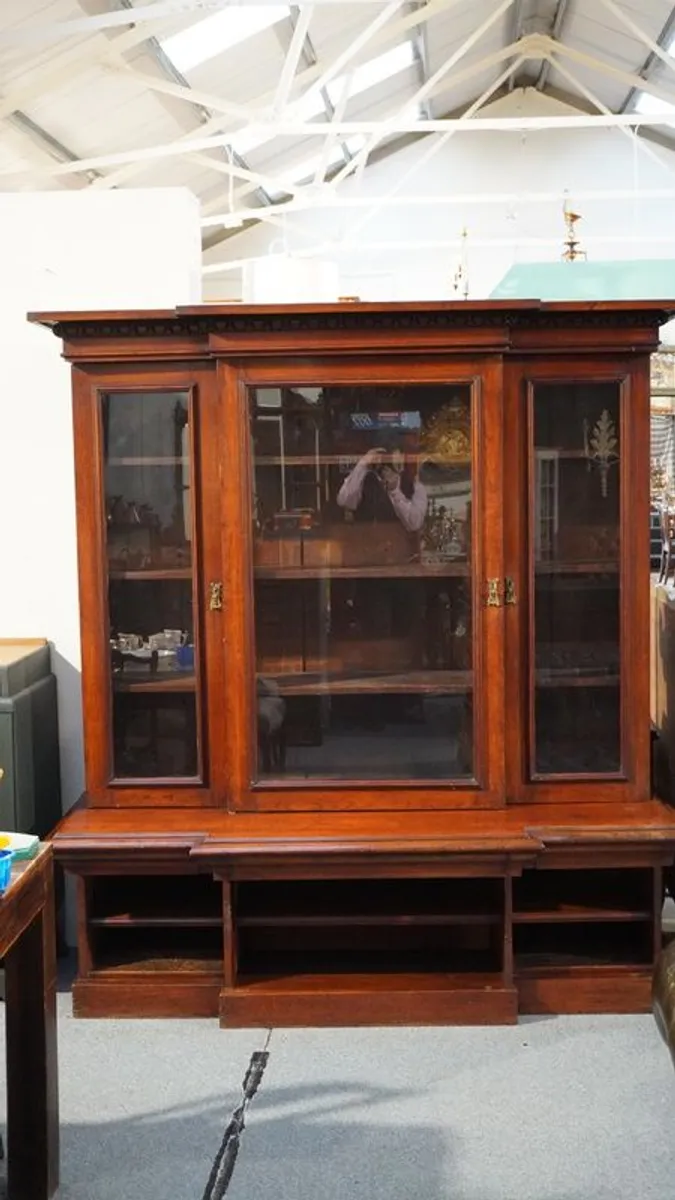 Antique Original English Oak Bookcase - Image 2