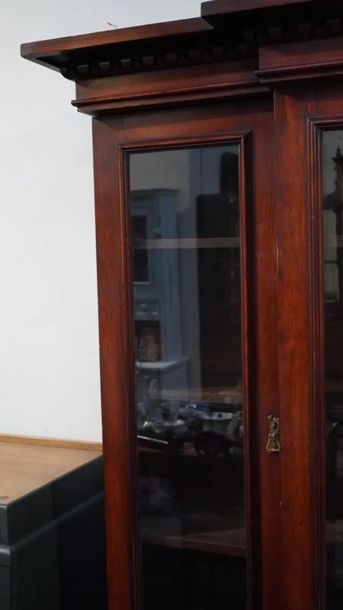 Antique Original English Oak Bookcase - Image 3