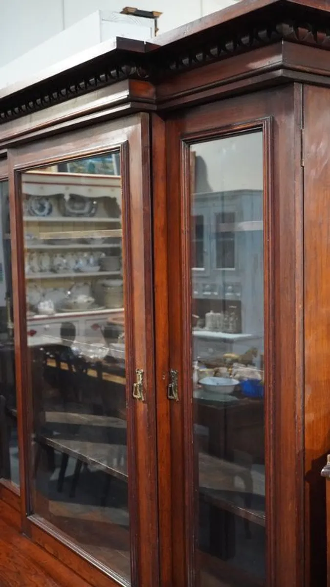 Antique Original English Oak Bookcase - Image 4