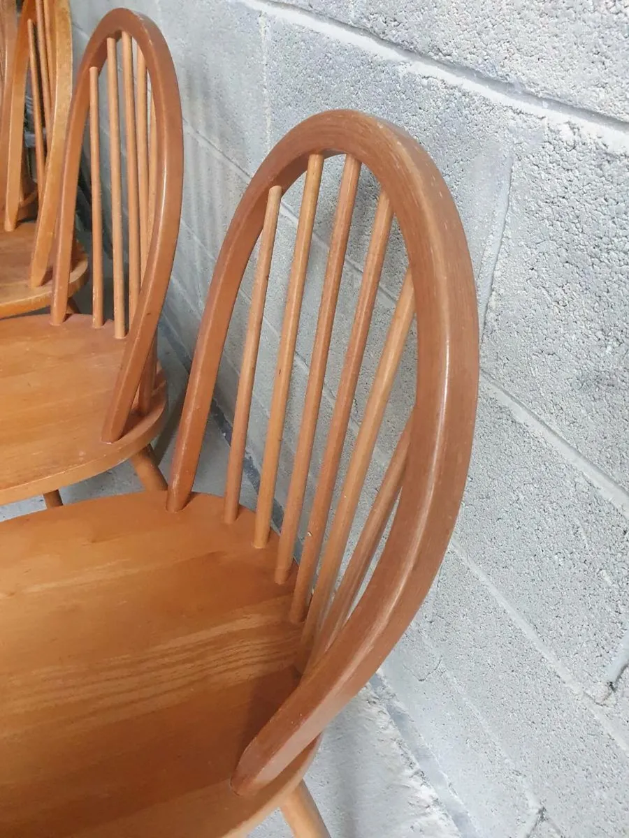 Set of 4 solid wood dining chairs - Image 2