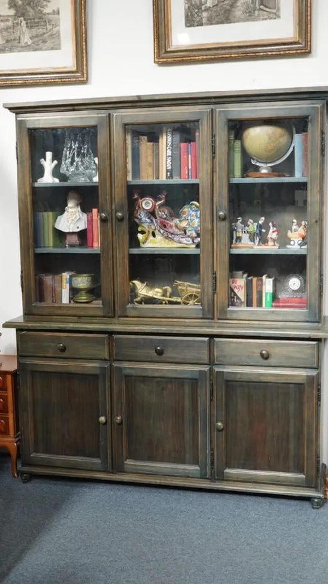 Vintage Spanish Display Cabinet - Stunning Iridescent Finish - Image 2