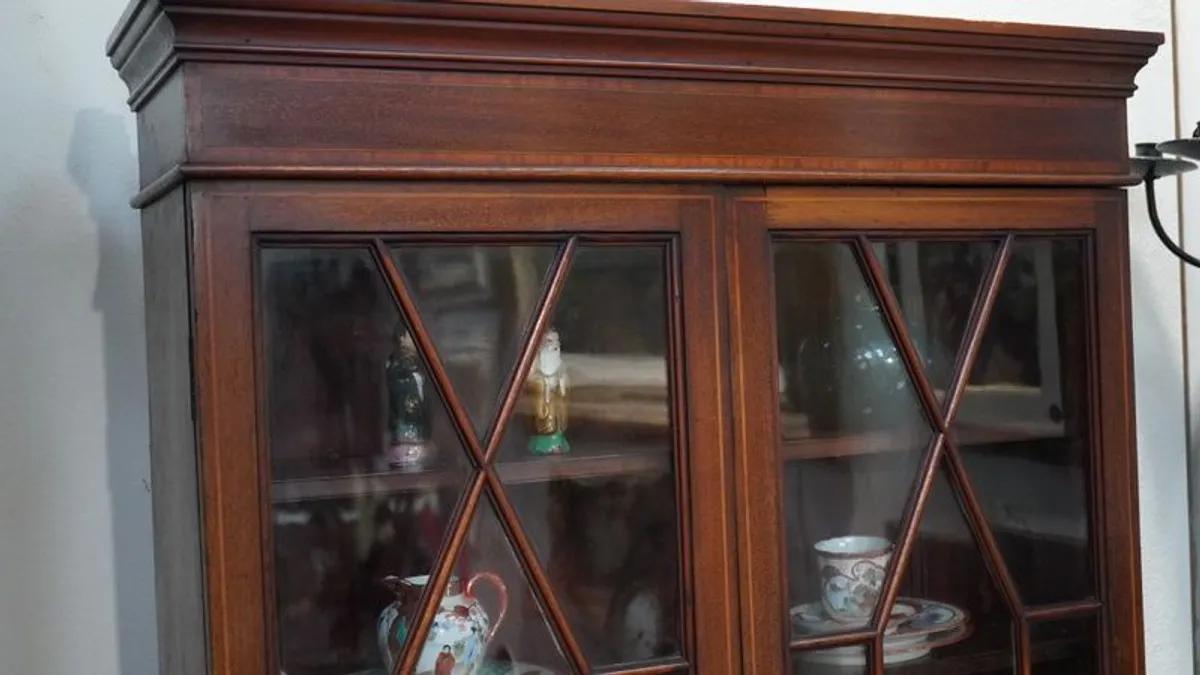 Edwardian Mahogany Bureau Bookcase, c.1900 - Image 3