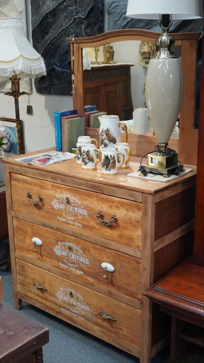 Upcycled Chest of Drawers with Mirror - Image 1