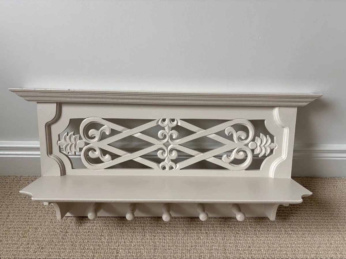 Wooden Peg Rail Shelf