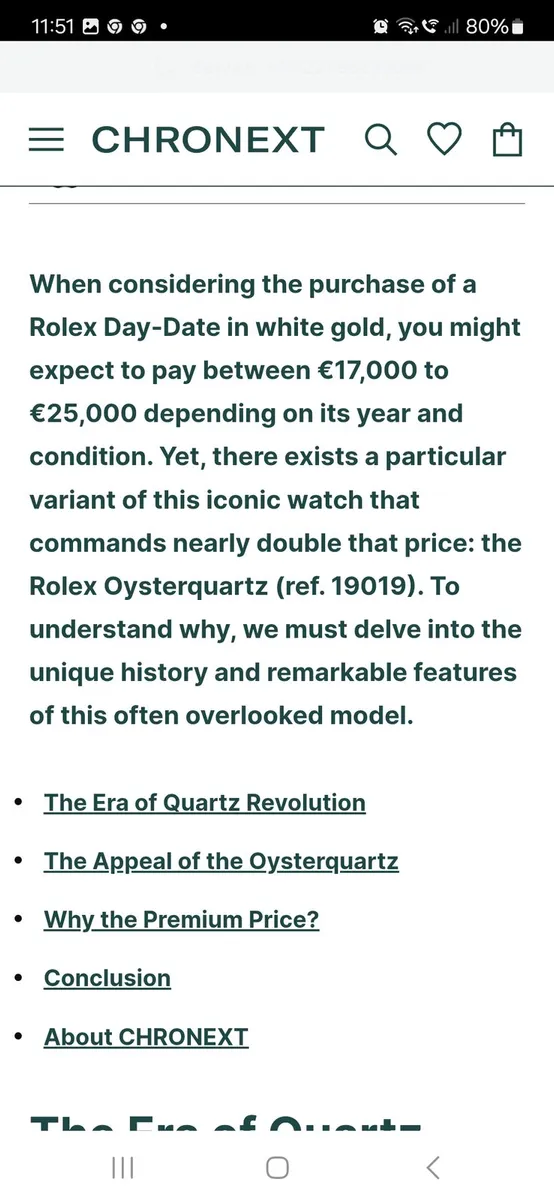Rolex Qysterquartz Datejust - Image 2