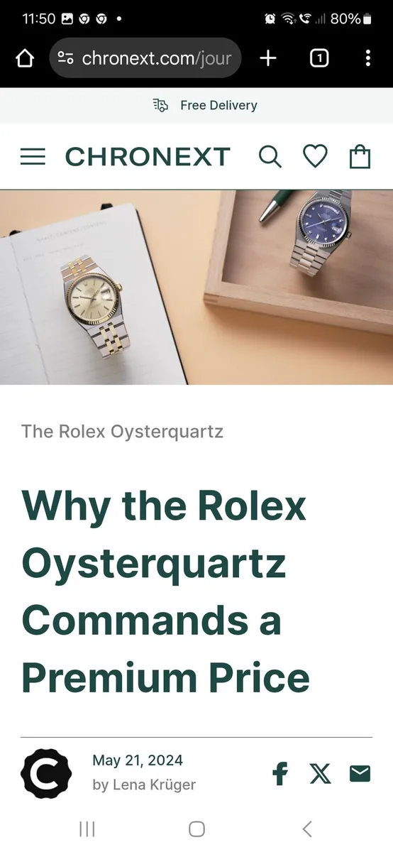 Rolex Qysterquartz Datejust - Image 3