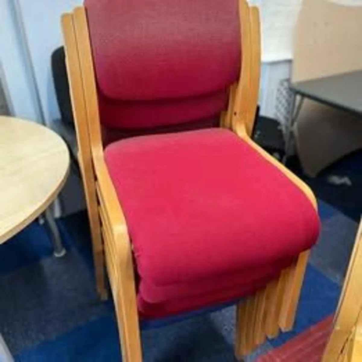 CLEARANCE WOOD FRAMED MEETING CHAIRS - £60.00+VAT - Image 3