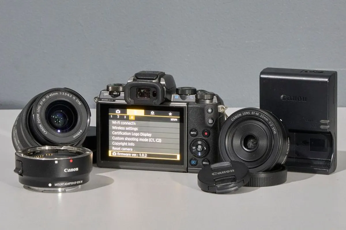 Canon Eos M5, Two Lenses and Adaptor - Image 2