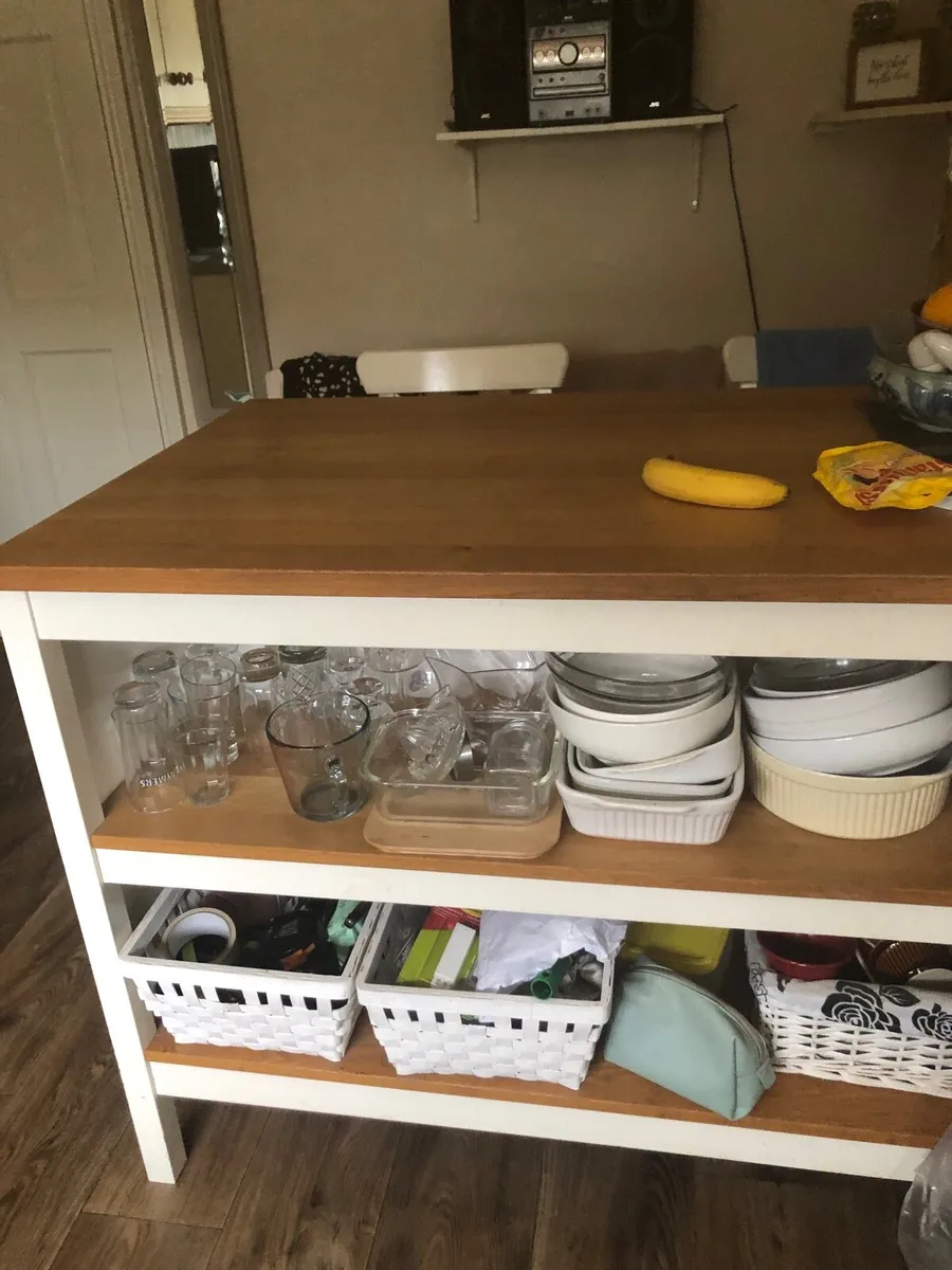IKEA kitchen island and three chairs perfect condo - Image 3