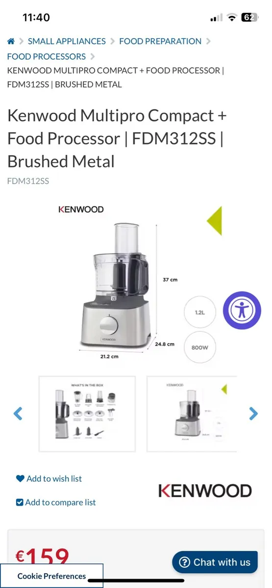 Kenwood Food Processor - Image 1