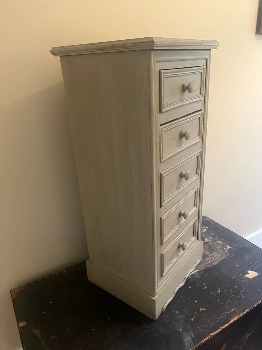 Antique Painted Cabinet with Drawers - Image 2