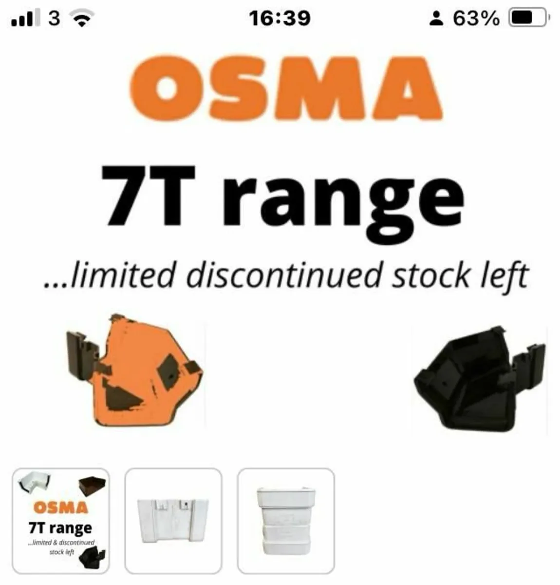 Looking for OSMA 7T White Gutter - Image 2