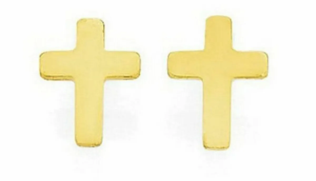 Vintage/Unworn/Hallmarked 9ct Gold Crosses - Image 3