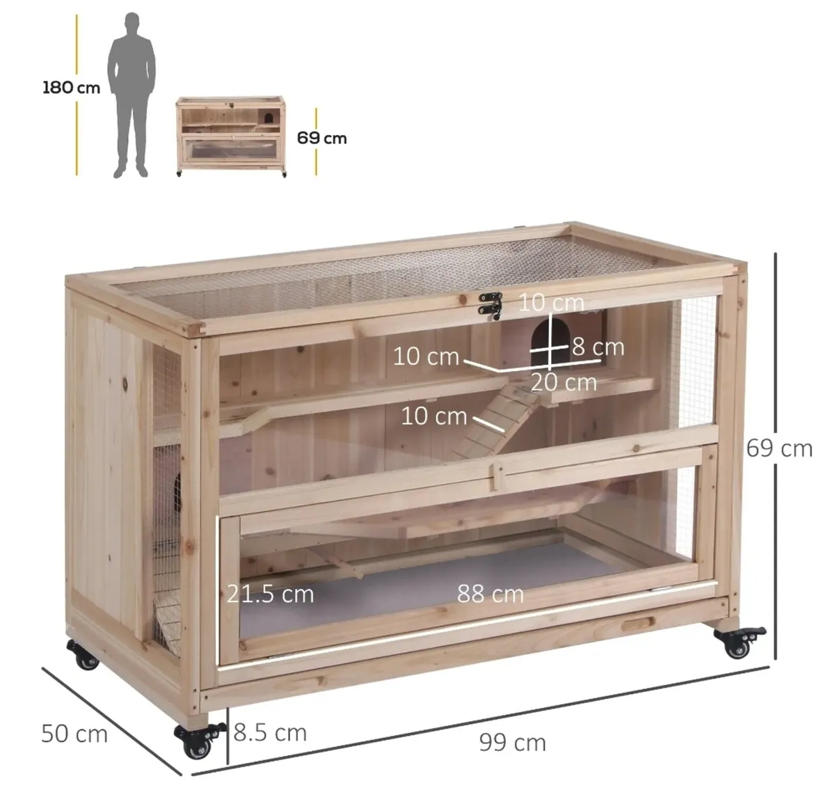 Hamster Cage/ Rodent cage with accessories - Image 2