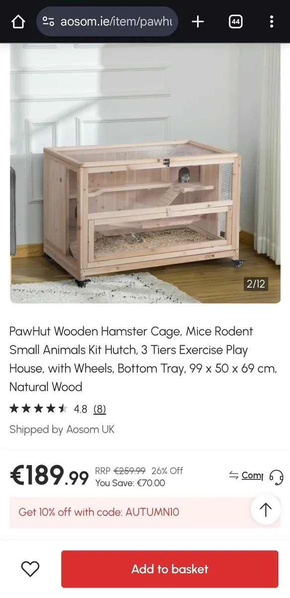 Hamster Cage/ Rodent cage with accessories - Image 4