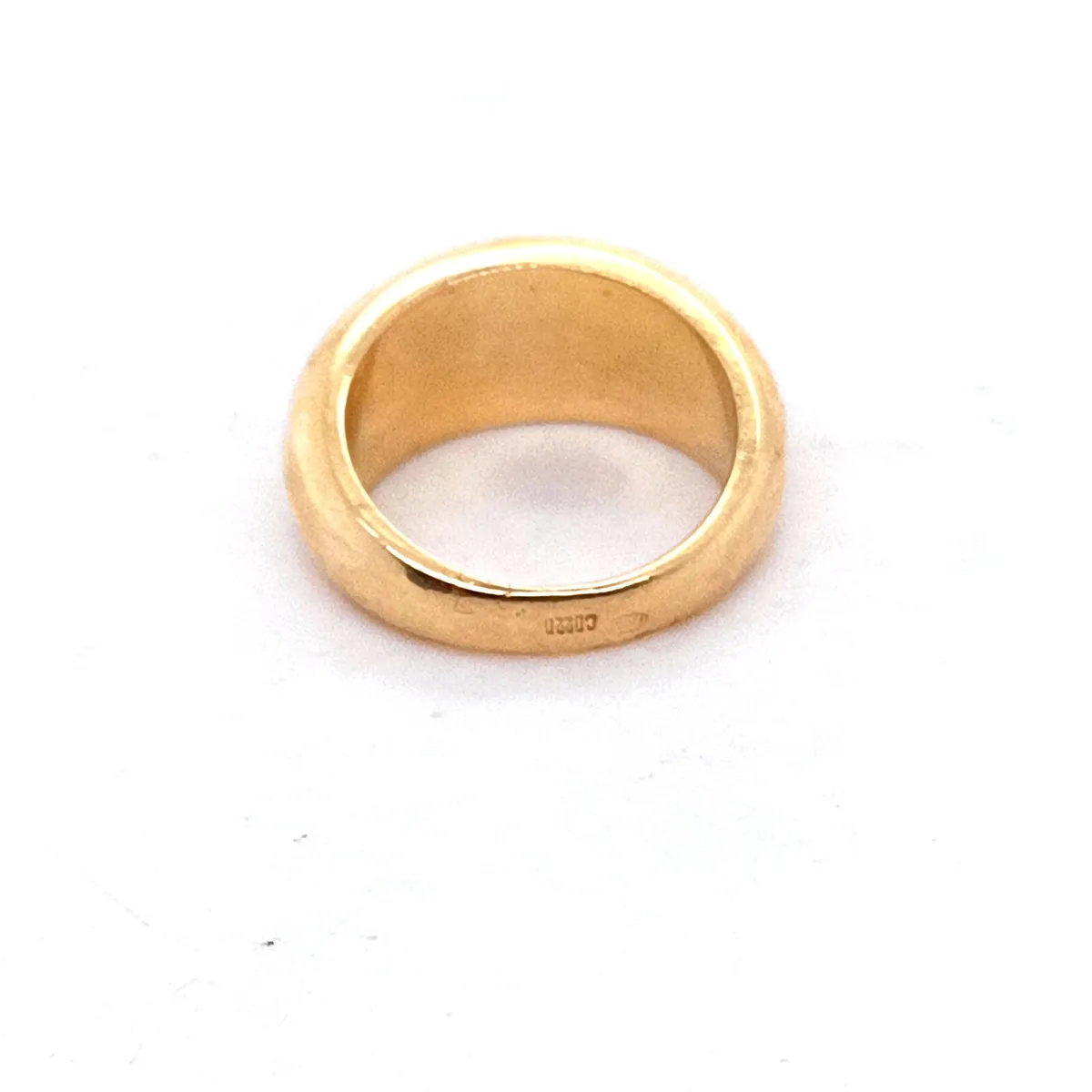 18 k Solid Yellow Gold Dome Ring - Image 2