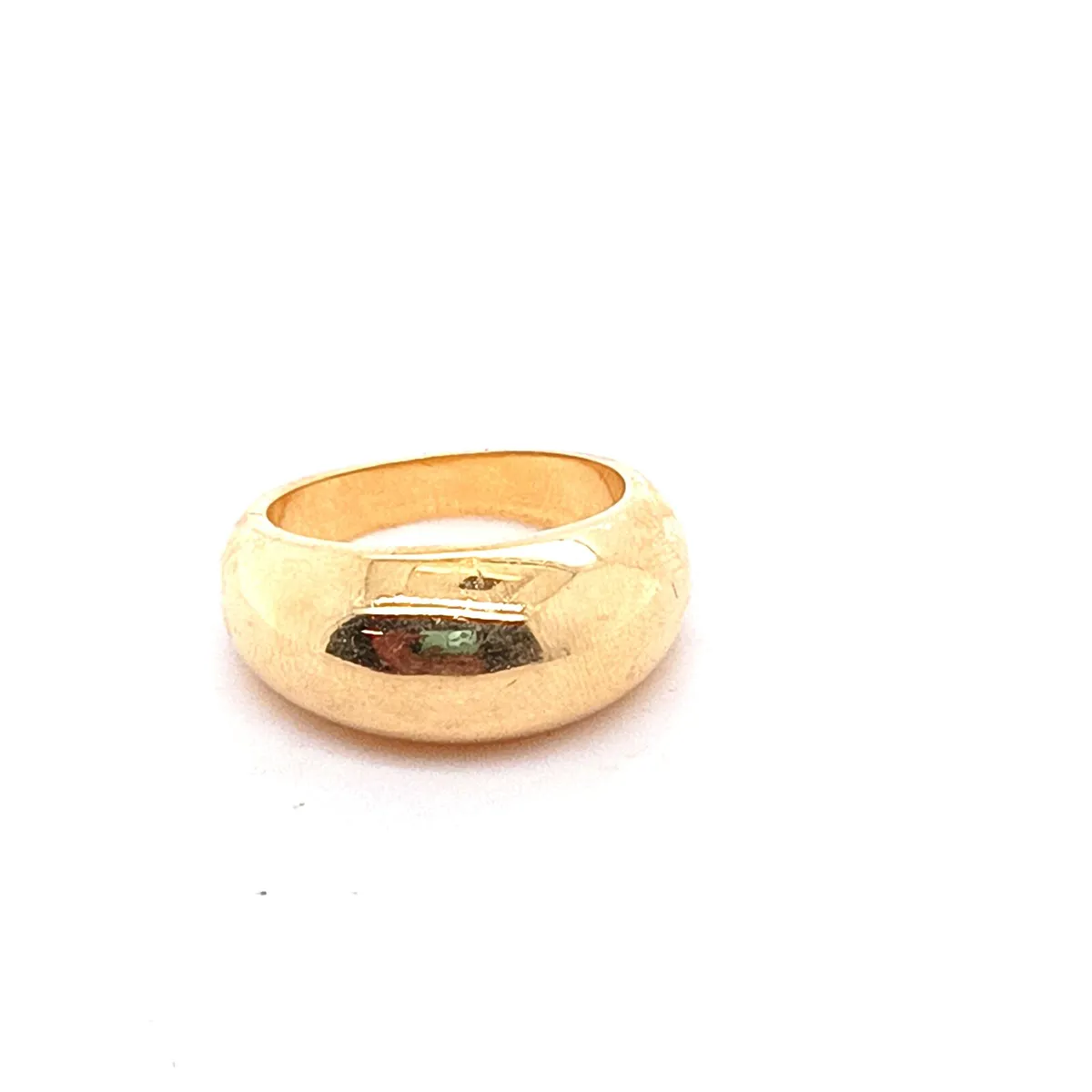 18 k Solid Yellow Gold Dome Ring - Image 4