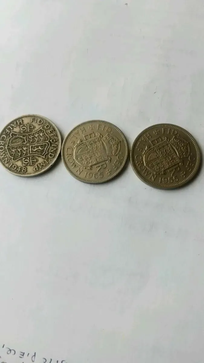 3. Vintage English Half Crowns - Image 2