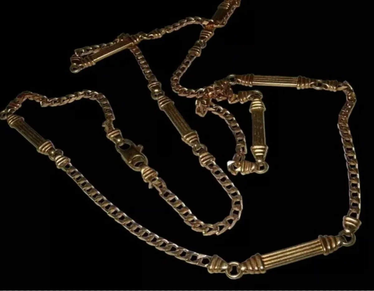 Vintage Hallmarked 9ct Gold 26" Fancy Link Chain - Image 3