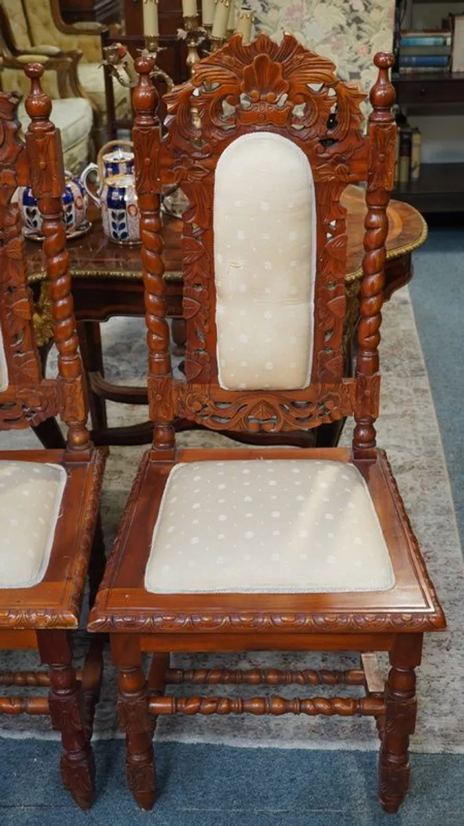 Pair of Vintage Spanish Throne Chairs - Image 3