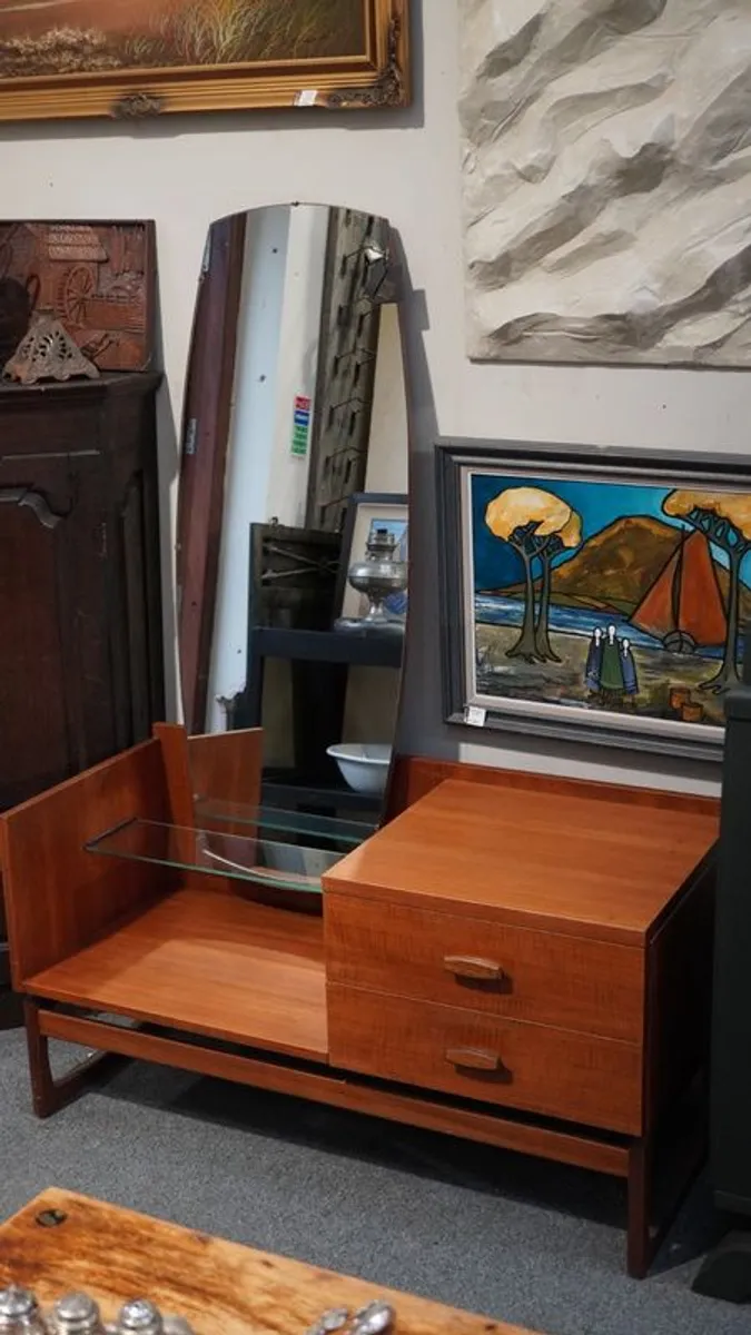 Mid-Century G-Plan Teak Dressing Table with Mirror - Image 1