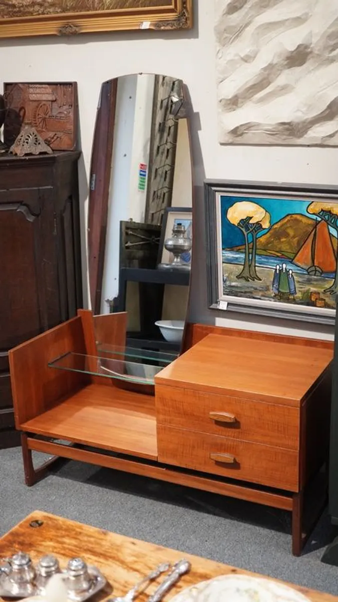 Mid-Century G-Plan Teak Dressing Table with Mirror - Image 2