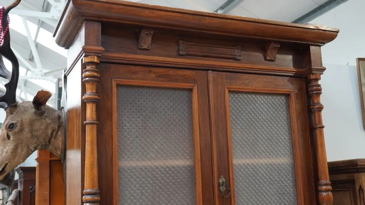 Antique Spanish Kitchen Cabinet with Marble Top - Image 3