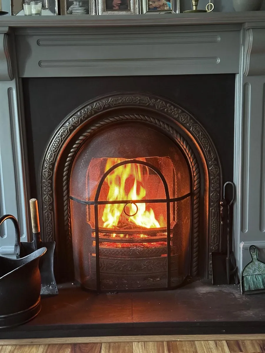 Cast iron insert and wooden surround - Image 1