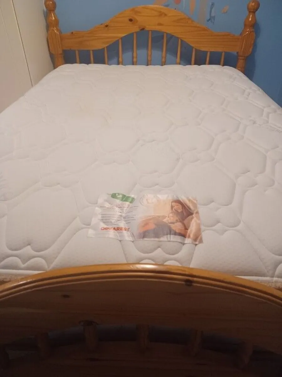 Comfortable double bed with strong frame and pocket-sprung + memory foam  mattress - Image 3