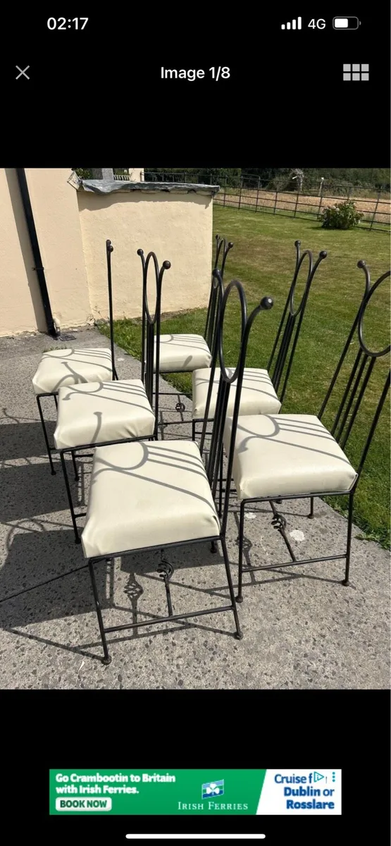 6 hand crafted leather upper seats - Image 1
