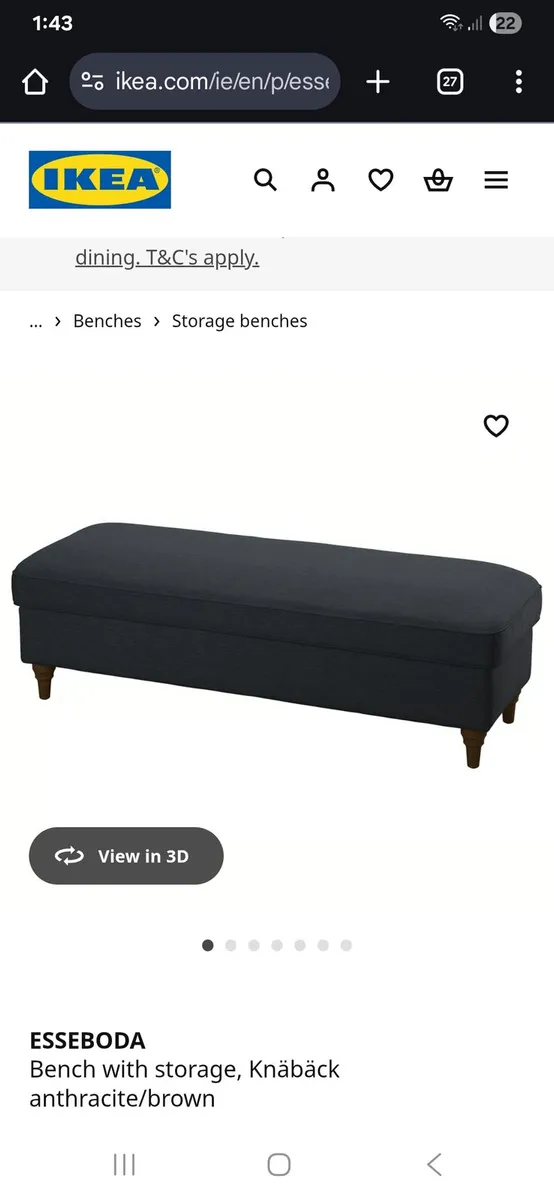 Linen bench - Image 1