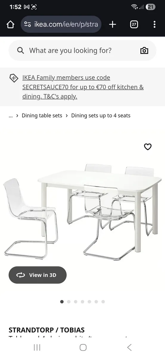 Table and chairs