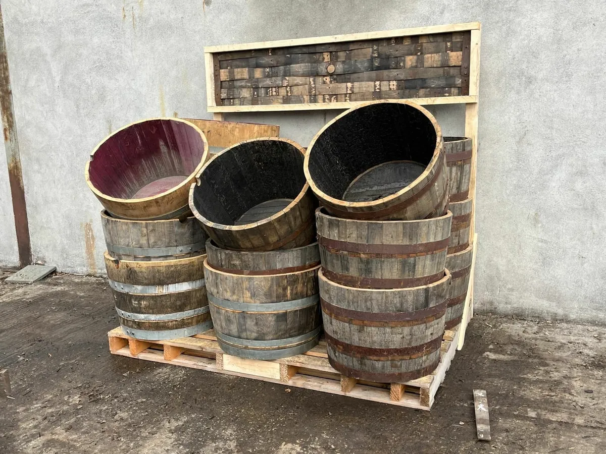 WHISKEY AND WINE BARREL PLANTERS - Image 2