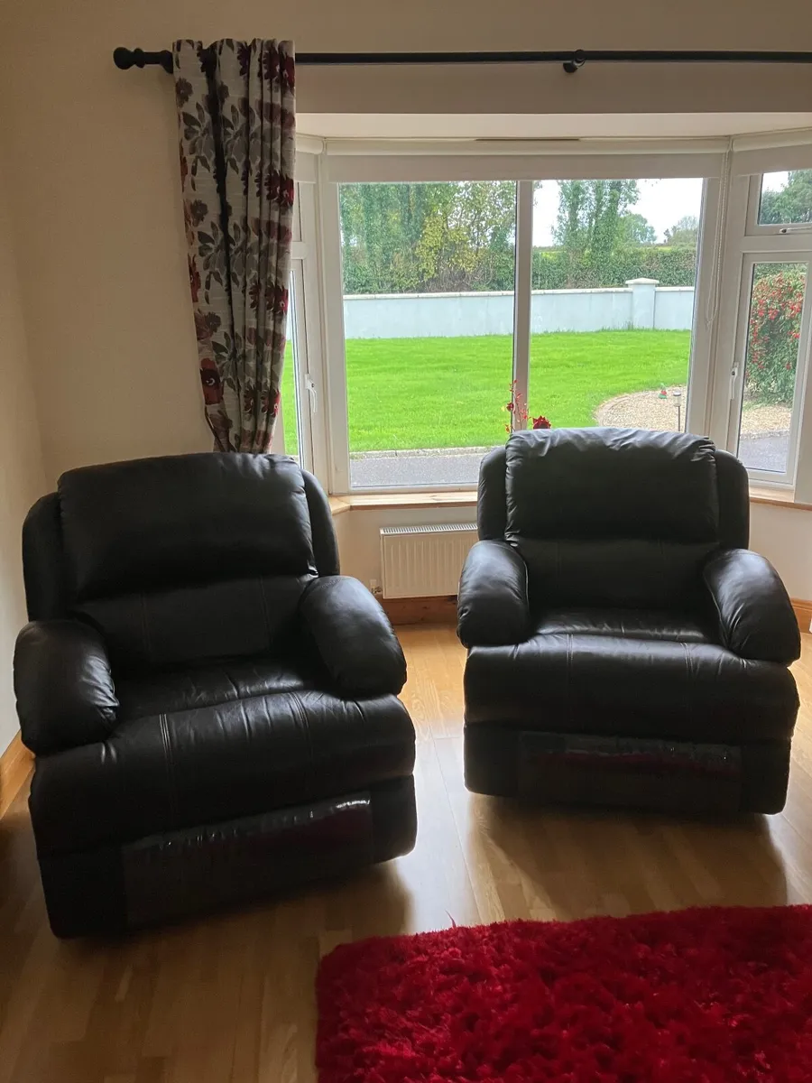 3 piece leather suite - Image 3