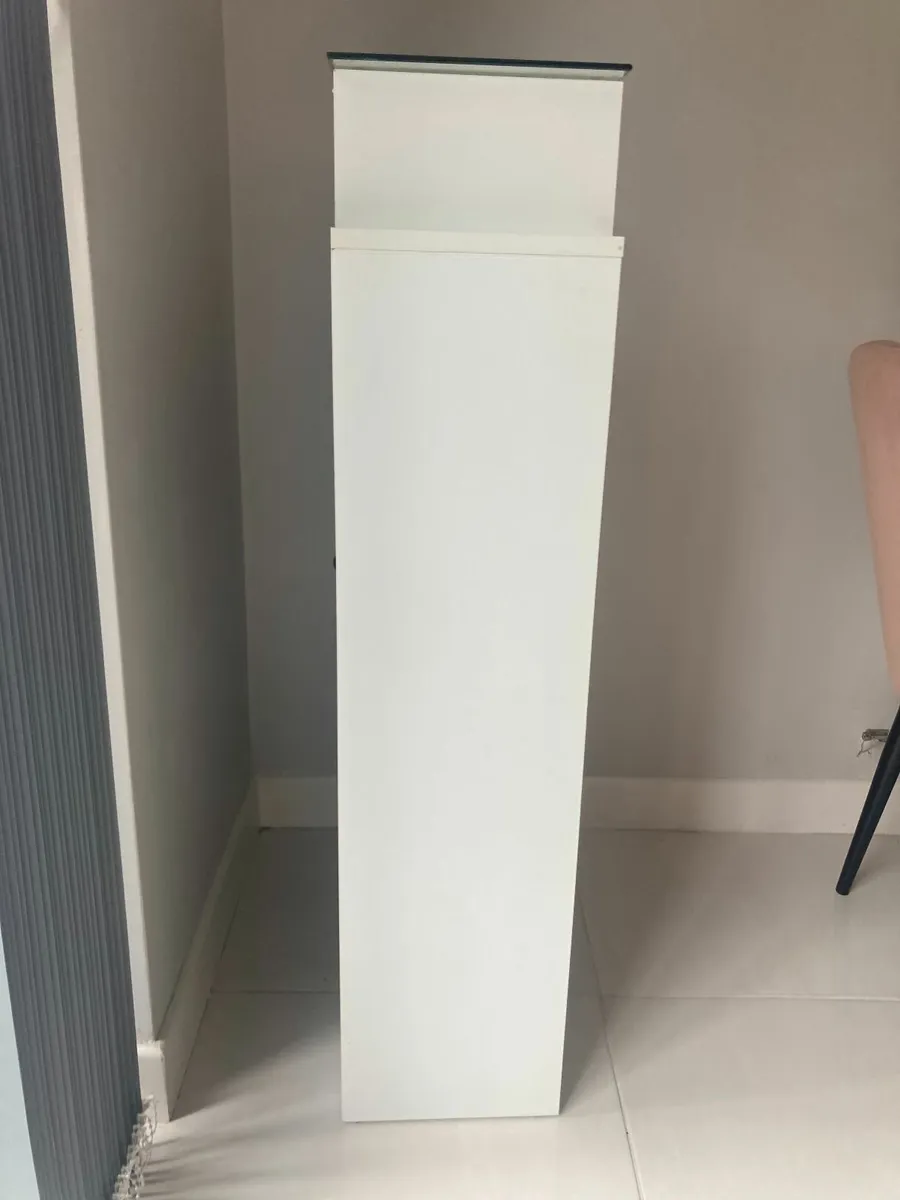 Used Drawer Shoe Cabinet with Glass Top - Image 4
