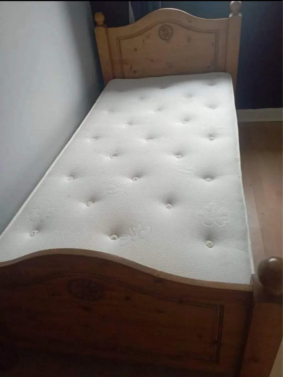 Very Solid Single Wooden Bed Frame - Can Deliver