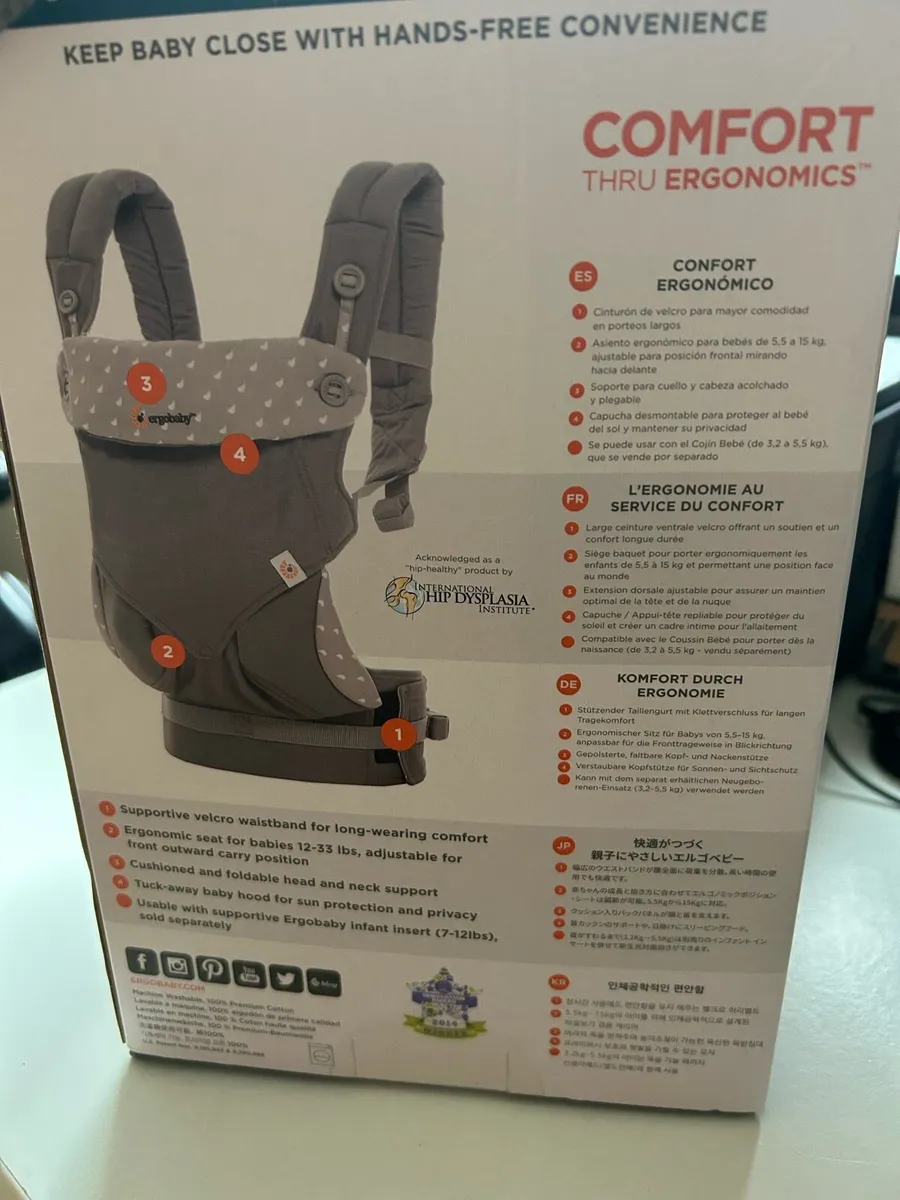 Ergo Baby 4 Position 360 Carrier Dewy Grey - Image 1