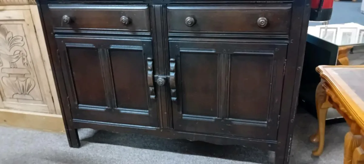 Original Ercol Dark Elm Kitchen Dresser - Image 2