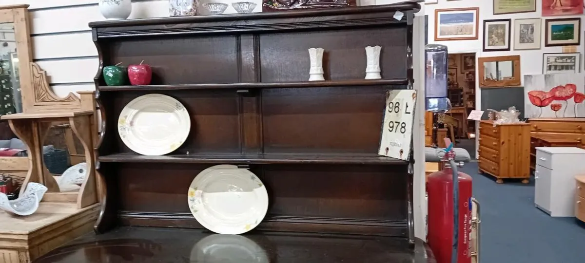 Original Ercol Dark Elm Kitchen Dresser - Image 3